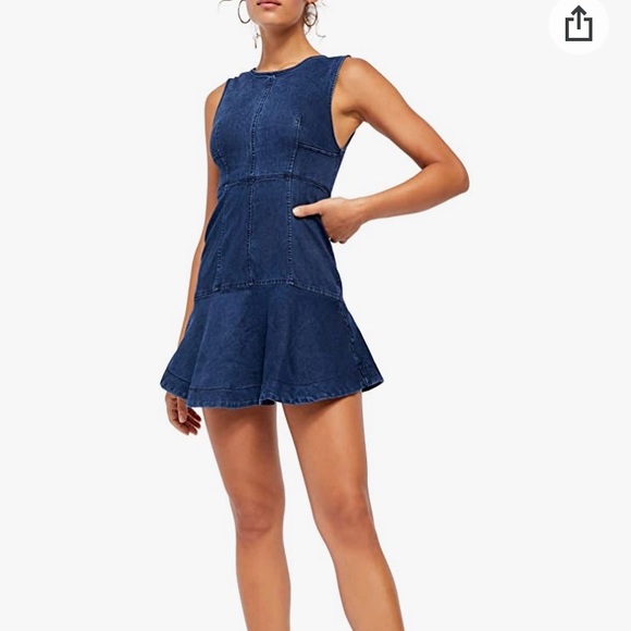 Free People “Alex” Denim Dress NWT - Picture 3 of 5